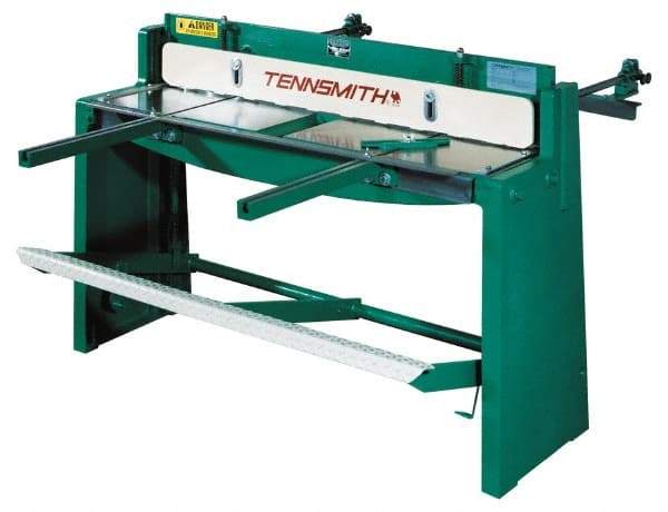 Tennsmith - 52-1/4 Inch Long Blade, Manual Power Floor Shear - 61 Inch Wide x 36 Inch Deep x 42 Inch High, 0.0394 Inch Stainless Steel Capacity, 0.0630 Inch Mild Steel Capacity, 30 Inch Back Gauge Range - Best Tool & Supply