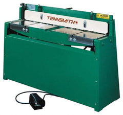 Tennsmith - 52-1/4 Inch Long Blade, Pneumatic Power Floor Shear - 61 Inch Wide x 36 Inch Deep x 42 Inch High, 0.0394 Inch Stainless Steel Capacity, 0.0630 Inch Mild Steel Capacity, 30 Inch Back Gauge Range - Best Tool & Supply