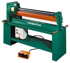 Tennsmith - 20 Gauge Max Stainless Steel Capacity, 49 Inch Max Forming Width, Floor Machine, Electric Slip Roll - 3/4 hp, 77 Inch Overall Width, x 50 Inch Overall Height, 3 Inch Slip Roll Diameter, 3/8, 1/2, 5/8 Inch Wire Groove Width, 230/460 Voltage - Best Tool & Supply