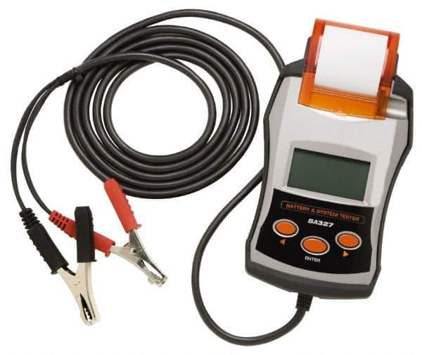 Solar - 6 to 24 Volt Digital Battery & System Tester with Integrated Printer - 40 to 2,000 CCA Range, 10' Cable - Best Tool & Supply