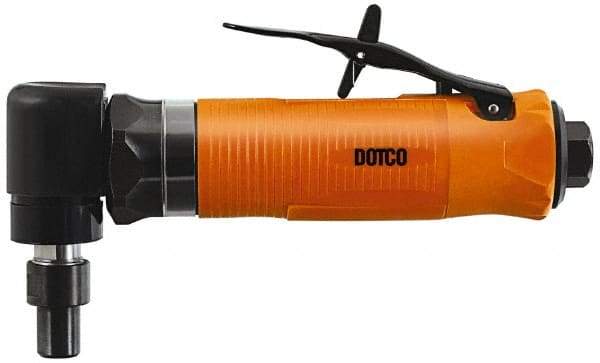 Dotco - 1/4" Collet, Angle Handle, Air Angle Die Grinder - 20,000 RPM, Rear Exhaust, 23 CFM, 0.4 hp, 90 psi, 1/4" Inlet - Best Tool & Supply