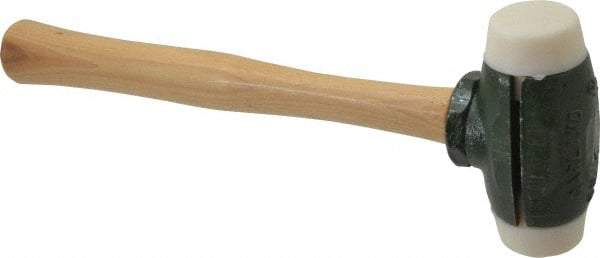 Garland - 2 Lb Head 1-1/2" Face Nylon Split Head Hammer - 12-1/2" OAL, Wood Handle - Best Tool & Supply