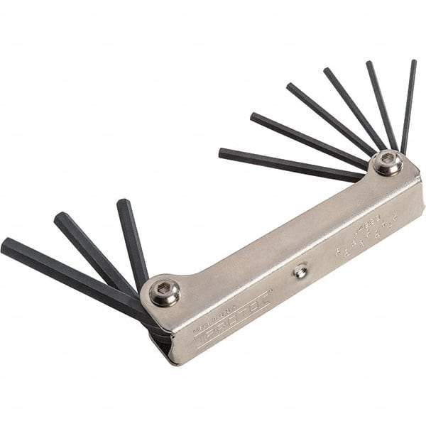 Proto - Hex Key Sets - 9PC 4/64"-1/4" FOLDING HEX KEY SET - Best Tool & Supply