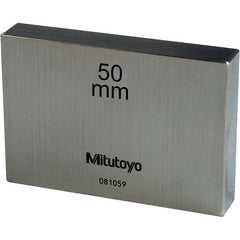 Mitutoyo - 50mm Steel Rectangular Gage Block - Best Tool & Supply