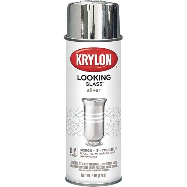 Krylon - Silver, Gloss, Looking Glass Paint Spray Paint - 6 oz Container - Best Tool & Supply