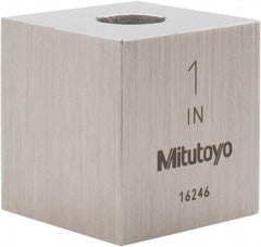 Mitutoyo - 1" Square Steel Gage Block - Accuracy Grade 0, Includes Certificate of Inspection - Best Tool & Supply