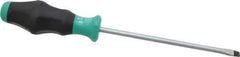 Wera - 255mm OAL Standard Slotted Screwdriver - 150mm Blade Length, Round Shank, Ergonomic Handle - Best Tool & Supply