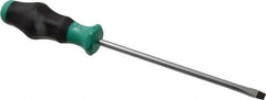 Wera - 287mm OAL Standard Slotted Screwdriver - 175mm Blade Length, Round Shank, Ergonomic Handle - Best Tool & Supply