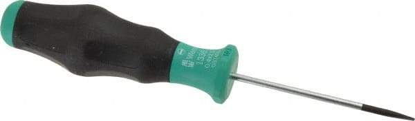 Wera - 141mm OAL Standard Slotted Screwdriver - 60mm Blade Length, Round Shank, Ergonomic Handle - Best Tool & Supply