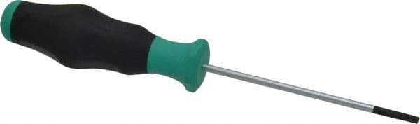 Wera - 161mm OAL Standard Slotted Screwdriver - 80mm Blade Length, Round Shank, Ergonomic Handle - Best Tool & Supply