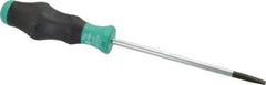 Wera - 223mm OAL Standard Slotted Screwdriver - 125mm Blade Length, Round Shank, Ergonomic Handle - Best Tool & Supply