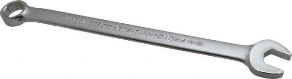 Proto - 18mm 6 Point Combination Wrench - 15° Offset Angle, 10-1/2" OAL, Steel, Satin Finish - Best Tool & Supply