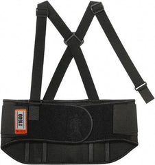 Ergodyne - Size 2XL, Elastic Belt with Adjustable Shoulder Straps - 42 to 46" Waist, 9" Wide, Detachable Strap, Black - Best Tool & Supply