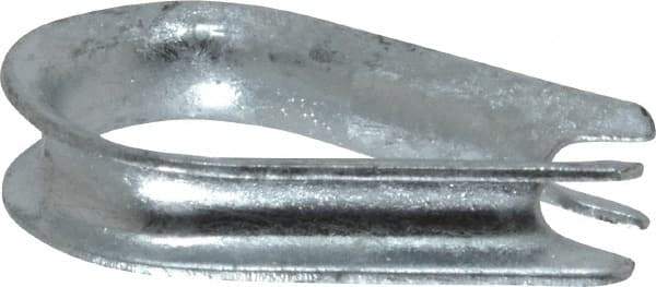 Value Collection - 1/4" Wire Rope Thimble Clip - Steel, Galvanized - Best Tool & Supply