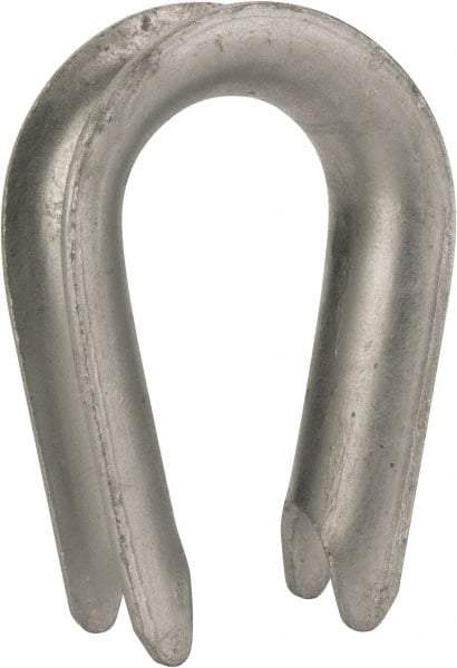 Made in USA - 1" Wire Rope Thimble Clip - Steel, Galvanized - Best Tool & Supply