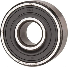 SKF - 15mm Bore Diam, 42mm OD, Double Seal Self Aligning Radial Ball Bearing - 17mm Wide, 2 Rows, Round Bore, 652 Lb Static Capacity, 2,680 Lb Dynamic Capacity - Best Tool & Supply