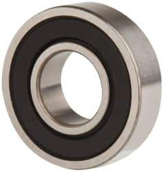 SKF - 1/2" Bore Diam, 1-1/8" OD, Double Seal Deep Groove Radial Ball Bearing - 5/16" Wide, 1 Row, Round Bore, 540 Lb Static Capacity, 1,140 Lb Dynamic Capacity - Best Tool & Supply