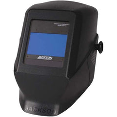 Jackson Safety - 5" Window Width x 4" Window Height, 9 to 13 Shade Auto-Darkening Lens, Fixed Front Welding Helmet - Black Plastic Blue Lens - Best Tool & Supply