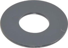 Made in USA - 1/2" Screw, Grade Gray PVC Standard Flat Washer - 0.562" ID x 1-1/4" OD, 0.062" Thick, Plain Finish - Best Tool & Supply