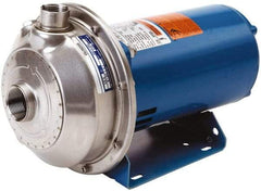 Goulds Pumps - TEFC Motor, 208-230/460 Volt, 9.8/4.9 Amp, 3 Phase, 3 HP, 3500 RPM, 316L Stainless Steel Straight Pump - 1-1/4 Inch Inlet, 1 Inch Outlet, 67 Max Head psi, 316L Stainless Steel Impeller, Carbon Ceramic Buna Seal, 155 Ft. Shut Off - Best Tool & Supply