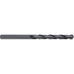 Taper Length Drill Bit: 0.7969″ Dia, 118 ° Black Oxide Finish, 6.125″ Flute Length, RH Cut, Spiral Flute, Straight Shank, Series 525