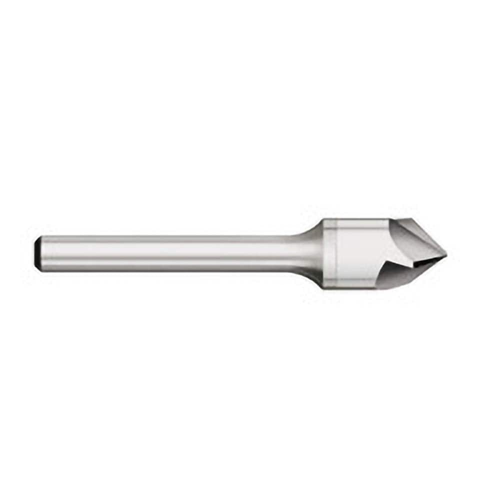 Titan USA - Countersinks; Head Diameter (Inch): 1/2 ; Head Diameter (Decimal Inch): 0.5000 ; Number of Flutes: 3 ; Included Angle: 60 ; Countersink Material: Solid Carbide ; Countersink Finish/Coating: Uncoated - Exact Industrial Supply