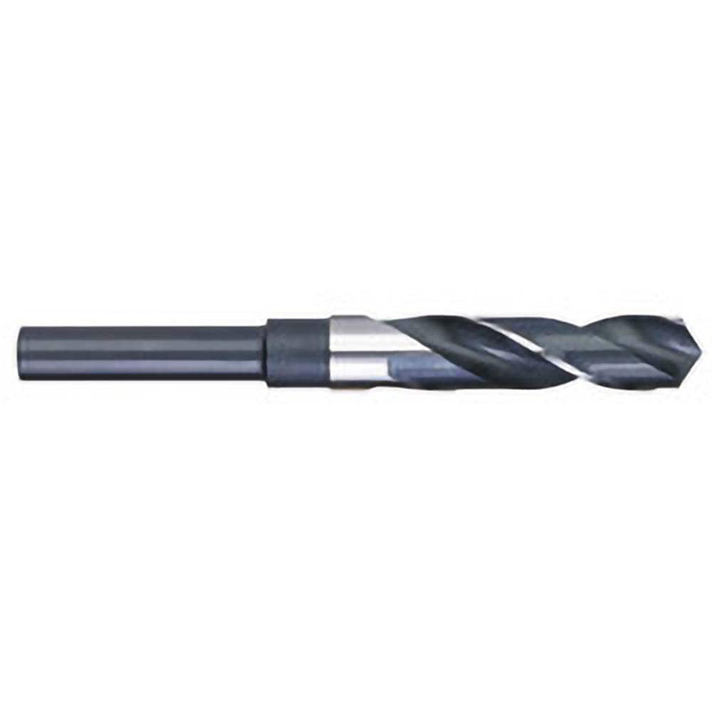 Reduced Shank Drill Bit: 25/32'' Dia, 1/2'' Shank Dia, 118  ™, High Speed Steel 6'' OAL, 3'' Flute Length, Bright/Uncoated Finish, Reduced Shank, Series 625