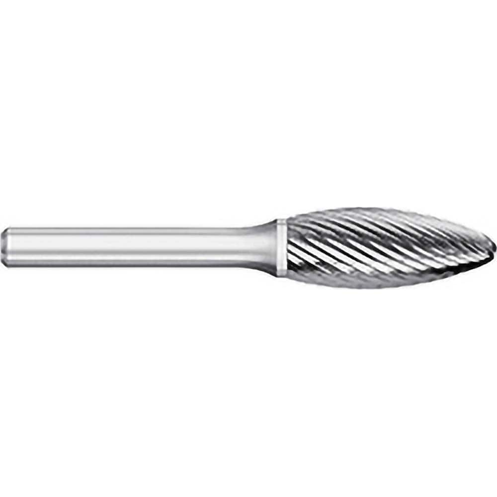 Titan USA - Burrs; Head Shape: Flame ; Industry Specification: SH-1 ; Tooth Style: Single Cut ; Cutting Diameter (Inch): 1/4 ; Cutting Diameter (Decimal Inch): 0.2500 ; Shank Diameter (Inch): 1/4 - Exact Industrial Supply