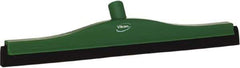 Vikan - 20" Foam Rubber Blade Bench Squeegee - Double Edge, Green, Plastic Holder - Best Tool & Supply