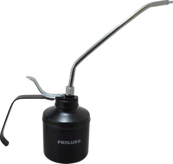 PRO-LUBE - 500 mL Capcity, 9" Long Rigid Spout, Lever-Type Oiler - Steel Pump, Steel Body, Powder Coated - Best Tool & Supply