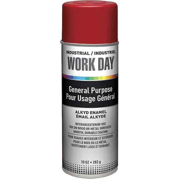 Krylon - Red, Gloss, Enamel Spray Paint - 9 to 13 Sq Ft per Can, 10 oz Container, Use on Ceramics, Glass, Metal, Plaster, Wood - Best Tool & Supply