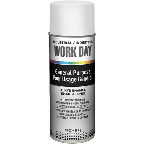 Krylon - White, Gloss, Enamel Spray Paint - 9 to 13 Sq Ft per Can, 10 oz Container, Use on Ceramics, Glass, Metal, Plaster, Wood - Best Tool & Supply