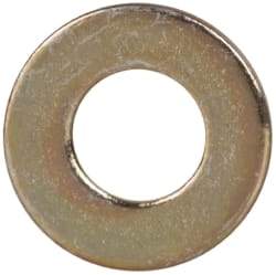 Made in USA - #4 Screw, Grade 1008/1010 Steel Standard Flat Washer - 1/8" ID x 1/4" OD, 0.02" Thick, Cadmium-Plated Finish, Meets Military Specifications - Best Tool & Supply