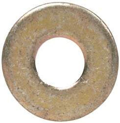 Made in USA - #4 Screw, Grade 1008/1010 Steel Standard Flat Washer - 1/8" ID x 0.312" OD, 0.03" Thick, Cadmium-Plated Finish, Meets Military Specifications - Best Tool & Supply