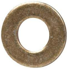 Made in USA - #5 Screw, Grade 1008/1010 Steel Standard Flat Washer - 0.141" ID x 0.281" OD, 0.03" Thick, Cadmium-Plated Finish, Meets Military Specifications - Best Tool & Supply