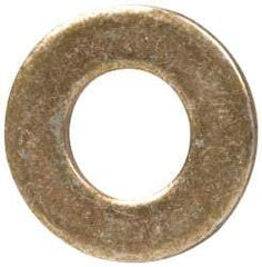 Made in USA - #6 Screw, Grade 1008/1010 Steel Standard Flat Washer - 0.156" ID x 0.312" OD, 0.03" Thick, Cadmium-Plated Finish, Meets Military Specifications - Best Tool & Supply