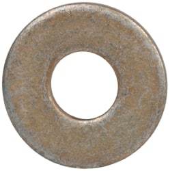 Made in USA - #6 Screw, Grade 1008/1010 Steel Standard Flat Washer - 0.156" ID x 3/8" OD, 0.042" Thick, Cadmium-Plated Finish, Meets Military Specifications - Best Tool & Supply