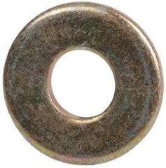 Made in USA - #8 Screw, Grade 1008/1010 Steel Standard Flat Washer - 0.188" ID x 0.438" OD, 0.06" Thick, Cadmium-Plated Finish, Meets Military Specifications - Best Tool & Supply