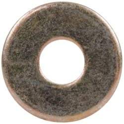 Made in USA - #8 Screw, Grade 1008/1010 Steel Standard Flat Washer - 0.188" ID x 1/2" OD, 0.06" Thick, Cadmium-Plated Finish, Meets Military Specifications - Best Tool & Supply