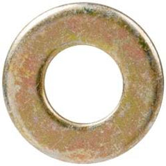 Made in USA - #10 Screw, Grade 1008/1010 Steel Standard Flat Washer - 0.219" ID x 0.438" OD, 0.042" Thick, Cadmium-Plated Finish, Meets Military Specifications - Best Tool & Supply