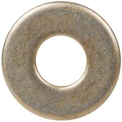 Made in USA - #10 Screw, Grade 1008/1010 Steel Standard Flat Washer - 0.219" ID x 1/2" OD, 0.048" Thick, Cadmium-Plated Finish, Meets Military Specifications - Best Tool & Supply