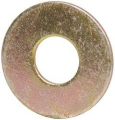 Made in USA - #10 Screw, Grade 1008/1010 Steel Standard Flat Washer - 1/4" ID x 5/8" OD, 0.03" Thick, Cadmium-Plated Finish, Meets Military Specifications - Best Tool & Supply