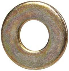 Made in USA - 1/4" Screw, Grade 1008/1010 Steel Standard Flat Washer - 0.281" ID x 5/8" OD, 0.06" Thick, Cadmium-Plated Finish, Meets Military Specifications - Best Tool & Supply