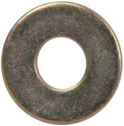 Made in USA - 1/4" Screw, Grade 1008/1010 Steel Standard Flat Washer - 0.312" ID x 0.734" OD, 0.06" Thick, Cadmium-Plated Finish, Meets Military Specifications - Best Tool & Supply