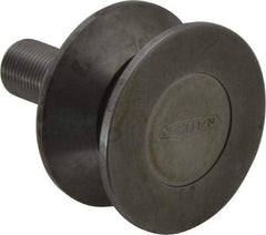 Osborn International - 2-1/2" Roller Diam x 1-5/16" Width, 3/4" Stud Diam x 1-3/4" Length, V Grooved Concentric Stud - Steel, 7/8" Thread Length, 3/4-16 Thread, 3-1/16" OAL, 1,100 Lb Dynamic Cap - Best Tool & Supply