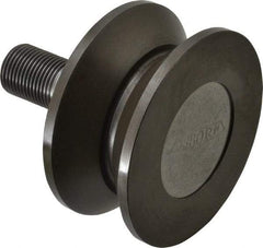 Osborn International - 3-1/2" Roller Diam x 1-11/16" Width, 7/8" Stud Diam x 2" Length, V Grooved Concentric Stud - Steel, 1-1/8" Thread Length, 7/8-14 Thread, 3-11/16" OAL, 2,270 Lb Dynamic Cap - Best Tool & Supply