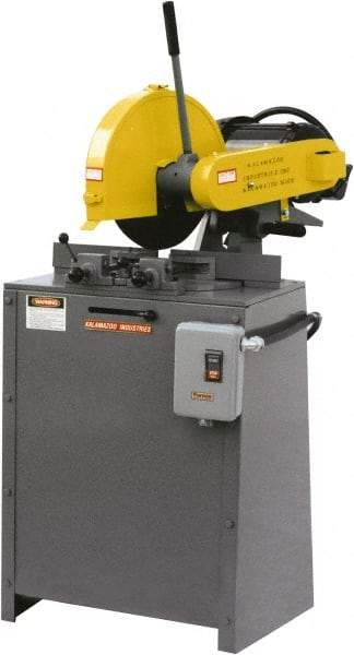 Kalamazoo - 14" Blade Diam, 1" Arbor Hole, Miter Chop & Cutoff Saw - 4,400 RPM, 5 hp, 220 Volts, 1 Phase - Best Tool & Supply