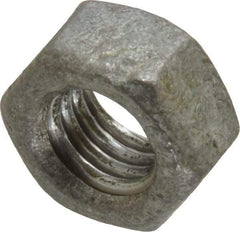 Value Collection - 5/16-18 UNC Steel Right Hand Hex Nut - 1/2" Across Flats, 17/64" High, Hot Dipped Galvanized Finish - Best Tool & Supply