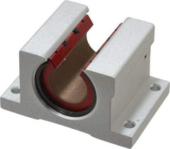 Pacific Bearing - 3/4" ID, 2-3/4" OAW x 2.063" OAL x 2.188" OAH Open Pillow Block - 1,905 Lb Static Cap, 2-3/8" Btw Mnt Hole Ctrs, 0.937" Base-to-Ctr Ht, Aluminum - Best Tool & Supply