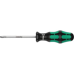 Wera - #1 Point, 3-1/8" Blade Length Posidrive Screwdriver - 298mm OAL - Best Tool & Supply